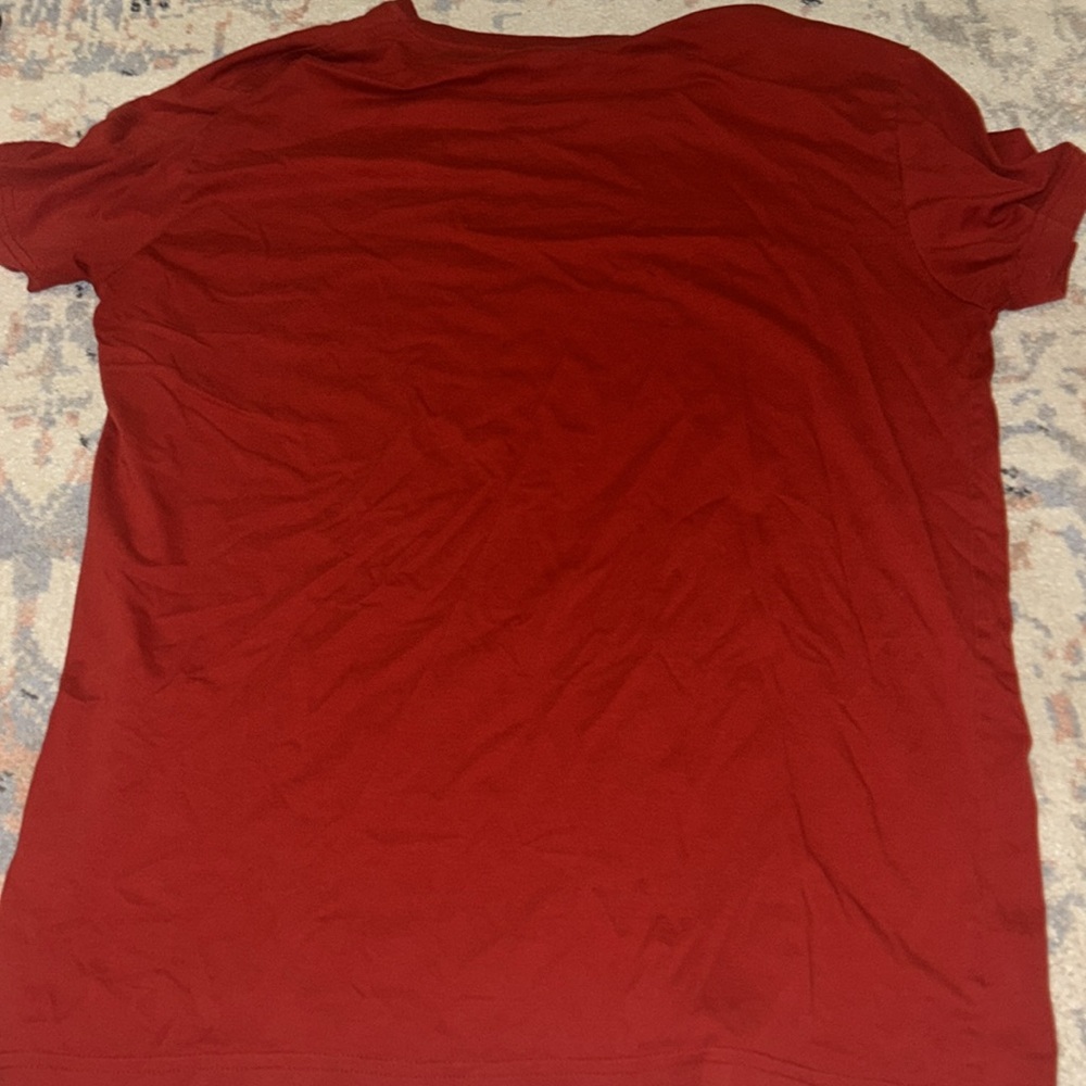 Lacoste Men's Crimson V-Neck Tee View 4